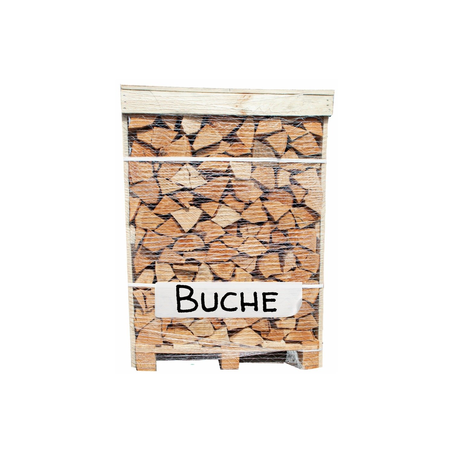 1RMLabelBuche.jpg Buchen-Brennholz 1 Raummeter Palette 33 cm für Kamin & Kaminofen – Bild 1