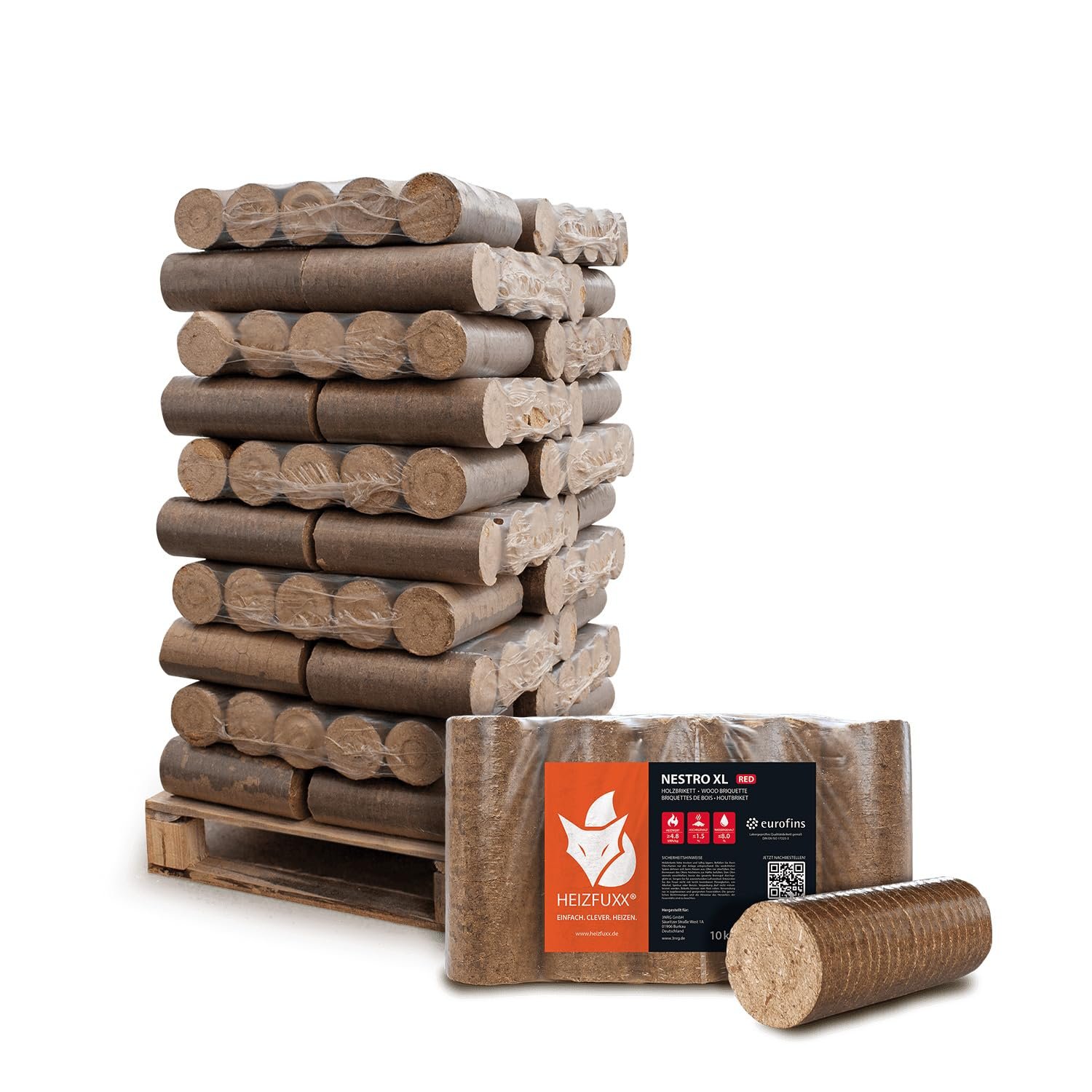 71Eekh4ew5L-2.jpg holz4home RUF Mischholzbriketts Palette 960 kg (96 x 10 kg) – Bild 1